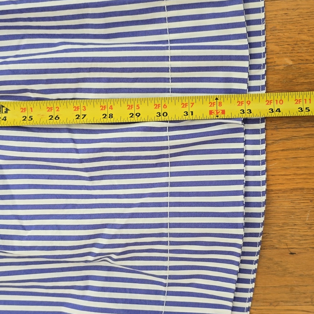 St. John's Bay Blue and White Striped Midi Skirt - Picture 12 of 13
